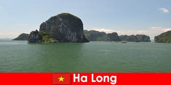 Tour du lịch bằng thuyền cho khách du lịch đến các đại gia đá ở Hạ Long Việt Nam